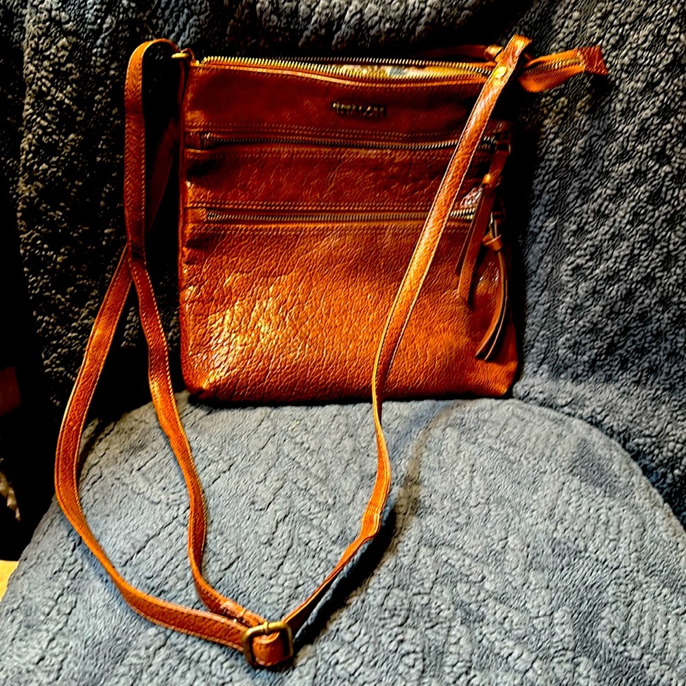 🧷🖇️📎Brown Leather Crossbody